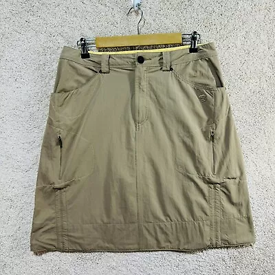 Mountain Hardwear La Strada Skirt Women's 10 Khaki Cargo Stretch Hiking Outdoor • $31.24