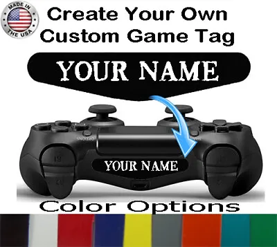 Playstation 4 PS4 Controller Custom Led Gamer Tag Name LightBar Decal Sticker  • $3.95