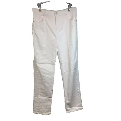 Vtg Gloria Vanderbilt Amanda Pink Denim Stretch Jeans High Rise Straight Size 8 • $8.98