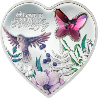 $64.50 • Buy 2023 Cook Islands $5 Brilliant Love: Butterfly 20g Silver Coin