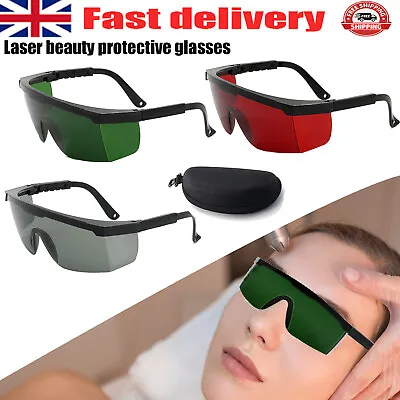 IPL Laser Safety Glasses Eye Protection Laser Safety Goggles Green /Grey/Red • £6.99