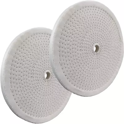 PURUI 2PC 8 Inch Polishing Buffing Wheels For Bench Grinder Spiral Sewn With And • $19.26