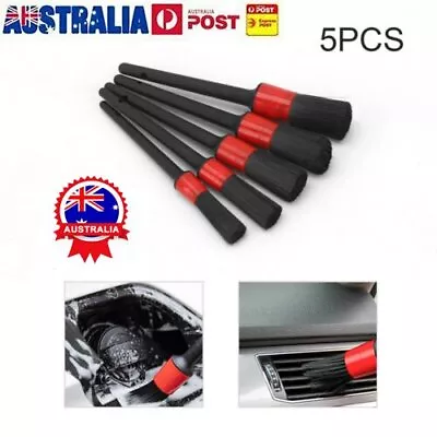 5pcs Car Cleaning Brush Set For Dashboard Crevice Engine Wheel Detailing AU CZ • $10.59