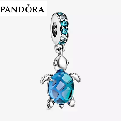 ALE S925 Pandora Murano Glass Sea Turtle Dangle Charm 798939C01 • £30.99