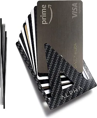 Money Clip Wallets For Men Credit Card Holder Carbon Fiber RFID Blocking Card  • $7.95