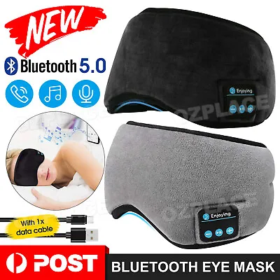 $13.95 • Buy Wireless Bluetooth 5.0 Stereo Eye Mask Headphones Earphone Sleep Music Mask