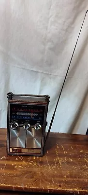 Vintage AITC Solid State Brown Snake Skin Like AM/FM Radio Tested Works Great • $59.99