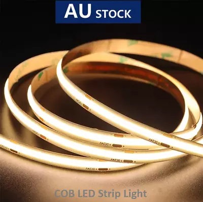 $20.49 • Buy 5M 12V/24V COB  LED Strip Light Warm Natural Cold White 3000K 4000/6000 Bi-Color