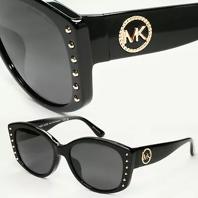 Michael Kors Sunglasses Black Gold Studs Square MK 2175U Charleston 300587 • £84.55