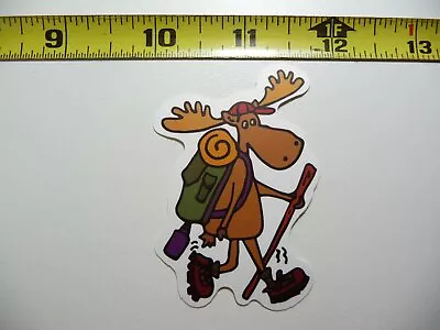 Moose Hiking Hike Backpacking Decal Sticker Outdoors Nature Vacation Travel • $2.64