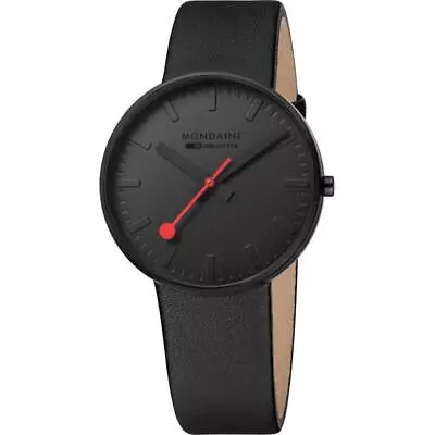 Mondaine EVO Giant 42mm Steel Black Dial Mens Quartz Watch A660.30328.64SBO • $299