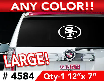 SAN FRANCISCO 49ERS SF LARGE DECAL STICKER 12 X 7  • $20.99