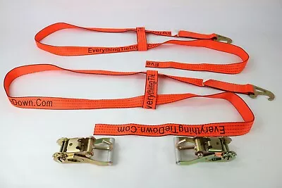 2 Pk Orange TECNIC Wheel Lift Straps Finger Hook Ratchet Jerr-Dan MPL Element  • $60.83