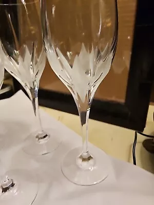 SET OG SIX Mikasa Crystal FLAME D'AMORE 9  Wine Glass~MINT • $135