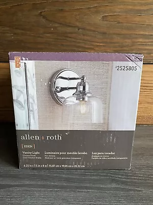 Allen + Roth  Eden 1-Light Chrome Mid-Century Vanity Light #2525805 • $33.99