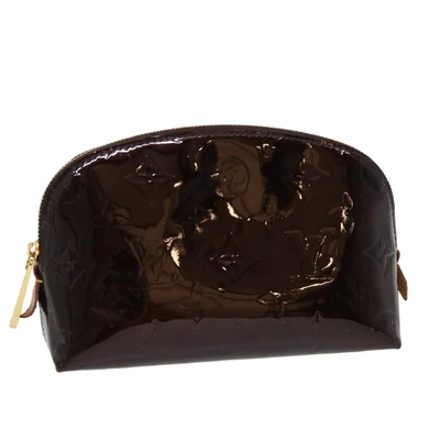 £154.78 • Buy LOUIS VUITTON Monogram Vernis Pochette Cosmetic Pouch Amarante M91495 Auth Yb036