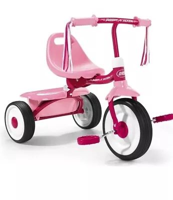 Radio Flyer Fold 2 Go Tricycle Outdoor Toddler Trike Pink Fully Assembled Age • £100