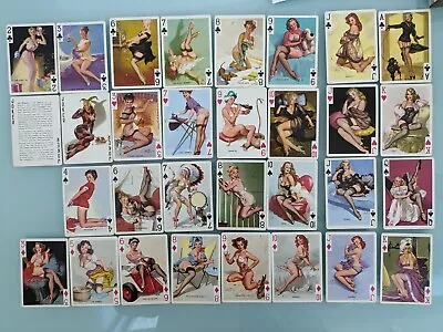 Vintage Gil Elvgren 1950s Gorgeous Girls Pin-Up Top Hat PLAYING CARDS Incomplete • $35.88