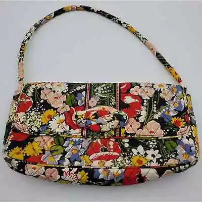 Vera Bradley Poppy Fields Knot Just A Clutch Cloth Bag Purse Magnetic Latch • $19.99