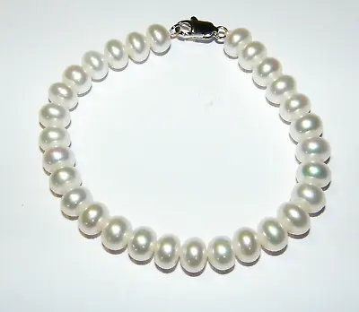 Vintage 8mm Cultured Pearl Bracelet - 7.5  - Estate Jewelry • $12.50