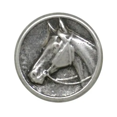 METAL HORSES HEAD EQUESTRIAN SHANK BUTTONS ANTIQUE SILVER 15mm 20mm 23mm • £4.29