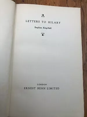 £28 • Buy Letters To Hilary ! Stephen King - Hall 1928  Hms Repulse  ( Signed Copy )