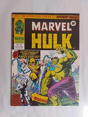 MIGHTY WORLD OF MARVEL #198 1st App Wolverine UK BRITISH Incredible Hulk 181 • £350