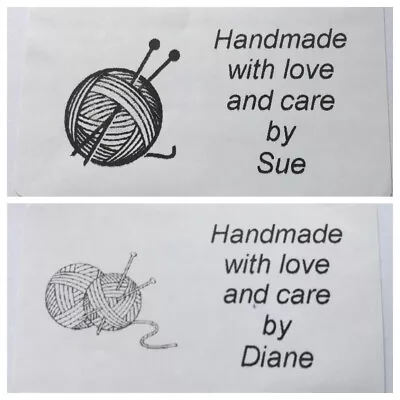 Personalized Knitting Wool Handmade With Love & Care By Any Name Labels Stickers • £1.90