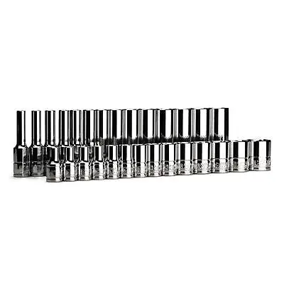 Capri Tools 1/4 In. Drive Shallow And Deep 6-Point Socket Set Metric 28-Piece • $39.99