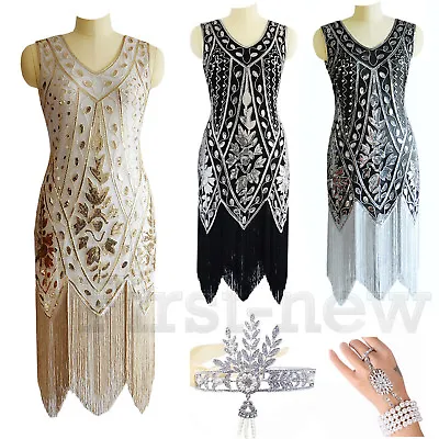 Womens Sequin Prom 1920s Flapper Dress Cocktail Art Deco Party Bridesmaids Gown • $23.09