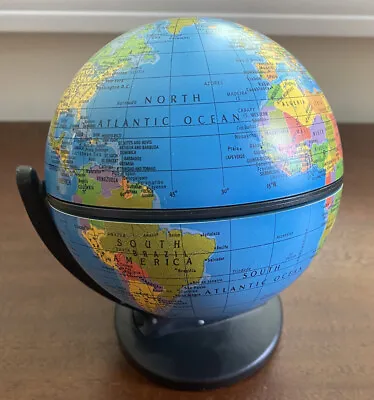 Desk Size Mini 2001 Replogle Globes Inc. World 6’’ Educational Map Decor Spins • $19.97