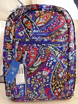 VERA BRADLEY Lighten Up Grand Backpack Book Bag - Petite Paisley - New With Tag • $84.95