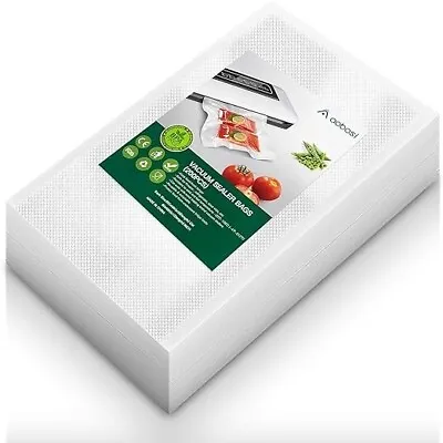 Aobosi Vacuum Food Sealer Rolls Recyclable Vacuum Sealer Bags BPA Free (100PCS) • £9.99