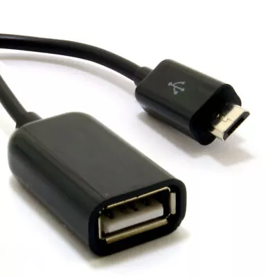 OTG USB On The Go Host HQ Phone/Tablet Adapter Cable USB Female To Micro B Black • £2.46