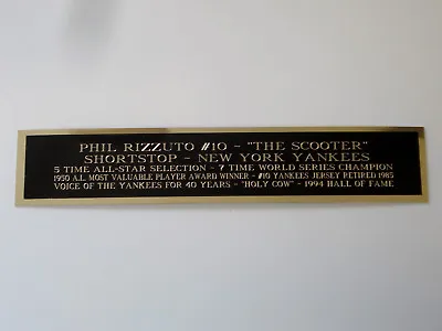 Phil Rizzuto Baseball Card New York Yankees Display Case Nameplate 1.25  X 6  • $6.50