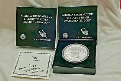 2011 Us Mint Gettysburg Atb 5 Oz .999 Silver Coin Collectors Edition Beautiful  • $307.77