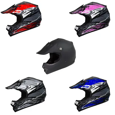 Lunatic Youth MX / ATV Helmet DOT Approved - Boys Girls Kids Junior Off Road • $39.95