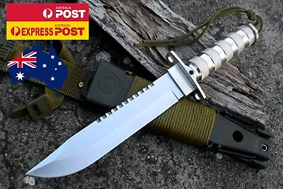 Jungle King Knife-Large Hunting Knife- Bowie Sharp Fixed Blade Camping Knife • $74.99