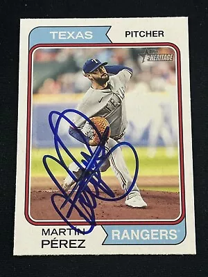 Martin Perez Signed 2023 Topps Heritage Auto #298 Card Rangers Autographed • $14.99
