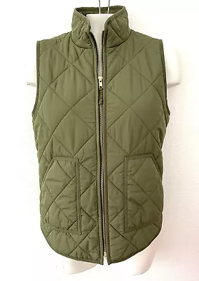 J.CREW Women’s Excursion Quilted Puffer Vest Green Size Small EUC! • $20