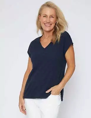 MILLERS - Womens Tops -  Extended Sleeve Textured V-Neck • $20.67