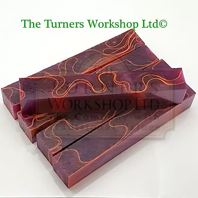 WOOD-TURNING - 5 X Acrylic Pen Blanks Purple Orange • £19.99