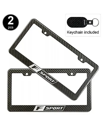 2pcs Set Fsport Lexus License Plate Frame Carbon Fiber Look Style Glossy Plastic • $21.95