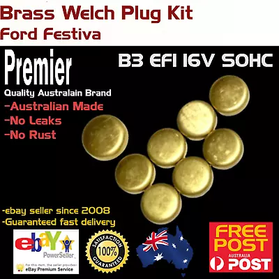 New Brass Welch Plug Kit Fits Ford Festiva B3 EFI 16V SOHC • $36.95