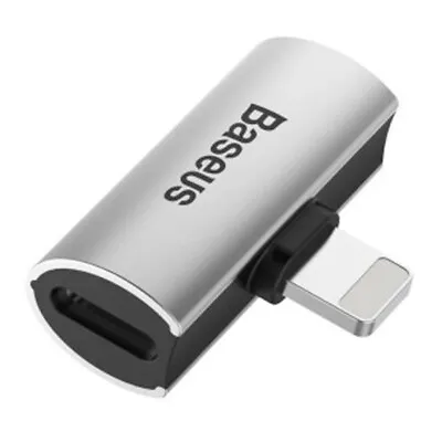 Baseus IPhone Lightning To 2in1 Audio Splitter Adapter Charger+Earphone - Silver • $14.95