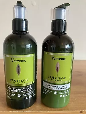 Loccitane Verveine Hand Wash Gel And Moisturising Hand And Body Lotion 300 Mls • £26