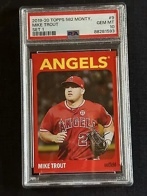 2019-20 Topps 582 Montgomery MIKE TROUT #9 Set 1 PSA 10 GEM MINT • $277.88