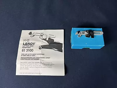 1983 - K+E Keuffel & Esser Leroy Letter Size Adapter #61 3100 W Box & Manual • $15