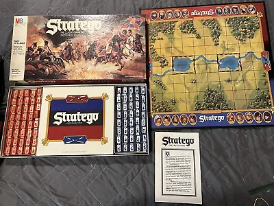 Vintage 1986 Stratego Board Game Of Battlefield Strategy Milton Bradley Complete • $19.95