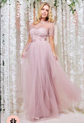 £25 • Buy New Goddiva Dress 8 Blush Pink Occasion Party Dress, Pretty And Cute On. 